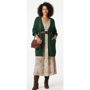 Sundance Women's Size 14 Tan Boho Tropical Pattern Sleeveless Cotton Maxi Dress